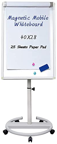 Mobile Dry Erase Board and Easel White Board Magnetic Portable Whiteboard Stand Easel White Board Flipchart Easel Board