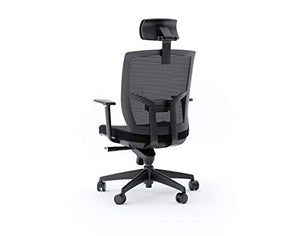 BDI 223DHF B Office Chair, Black Fabric