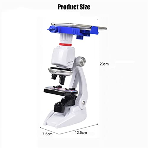 JIESEING 1200X Student Monocular Biological Microscope Set LED Home School Science Educational for Lab Optical Instruments