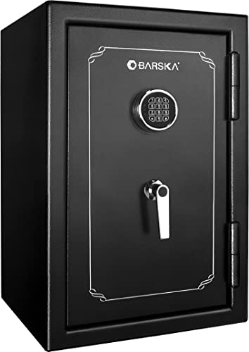 BARSKA AX13728 Fireproof Digital Keypad Vault Safe 4.39 Cu Ft with Adjustable Shelves & Carpeted Interior