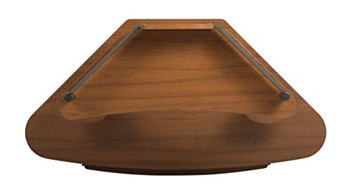 Calico Designs Arch Tower Corner Computer Tower Multipurpose Home Office Computer Writing Desk - Pewter / Teak,