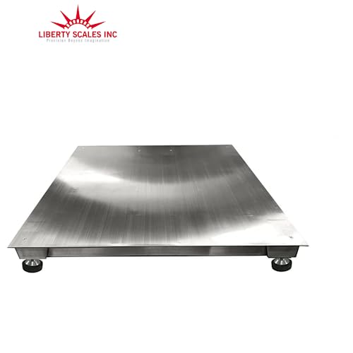 Liberty Scales NTEP Certified Washdown Floor Scale | Stainless Steel Indicator | 48" x 48" | 5000 lbs Capacity