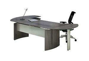 Safco Mayline Medina 63" Right Return Desk Extension, Gray Steel Laminate