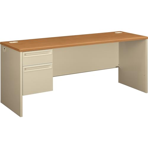 HON 38855LCL 38000 Series Left Pedestal Credenza, 72w x 24d x 29-1/2h, Harvest/Putty