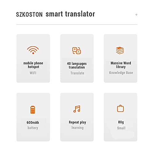Multi-Language Instant Voice Translator Portable Smart Voice Translator Online Russian Language Learning