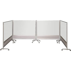 Balt Best-Rite 74764 Mobile Partitions, Laminate, White, 76" x 12" x 74