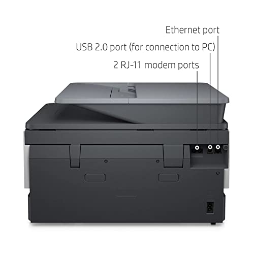HP OfficeJet Pro 90 18e All-in-One Wireless Color Inkjet Printer, Gray - Print Scan Copy Fax - 22 ppm, 4800 x 1200 dpi, 512MB Memory, 35-Sheet ADF, Auto 2-Sided Printing, Ethernet