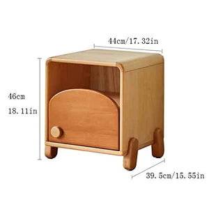 BinOxy Children's Night Stand Wood Bedside Table Cabinet