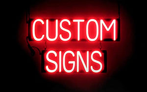 SpellBrite Ultra-Bright Custom Neon-LED Sign (Neon look, LED performance, 1 Line Text, 8 Characters)