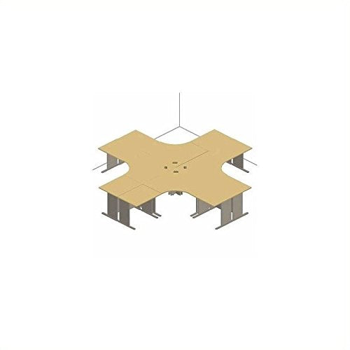 BBF Bush Business Furniture Series A Hansen Cherry Corner Desk Suite
