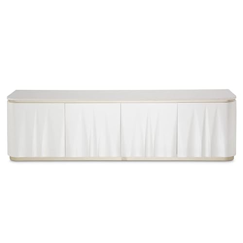Michael Amini London Place Media Cabinet - Creamy Pearl
