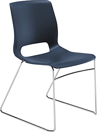 HON Motivate Seating High-Density Stacking Chair, Regatta/Chrome, 4/Carton