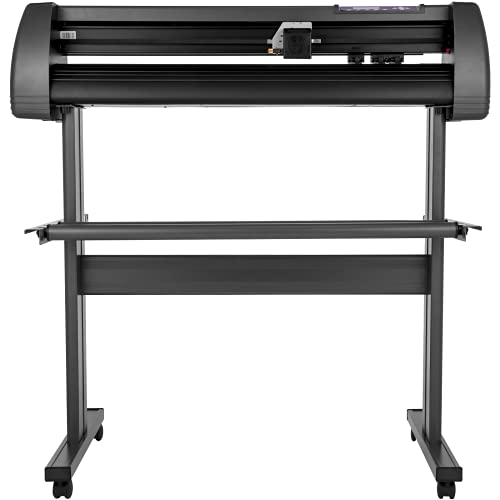 VEVOR Vinyl Cutter MachineU-Disk Offline, 720MM Vinyl Printer, 28 Inch Plotter Printer with Sturdy Floor Stand, Vinyl Cutting Machine Adjustable Force & Speed for Sign Making Plotter Cutter Machine