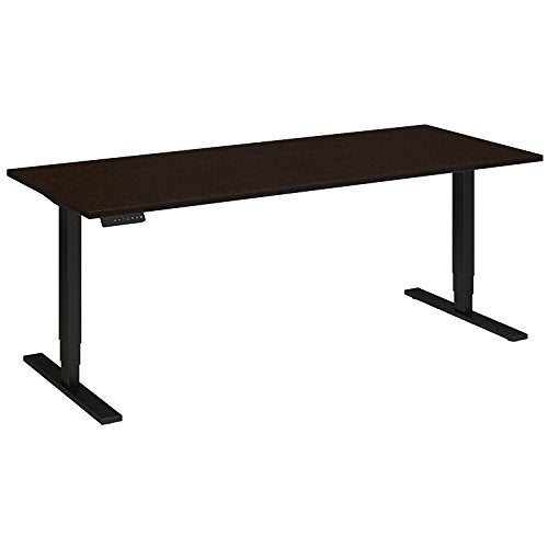 Move 80 Series 72W Height Adjustable Standing Desk in Mocha Cherry with Black Base