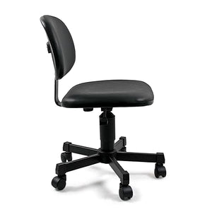 SigmaForce Lab Chair with Steel Base - Adjustable Height Soft Vinyl Seat