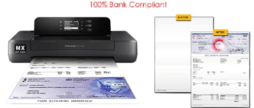 VersaCheck HP Officejet 200 MX Portable Wireless MICR Check Printer and VersaCheck X9 Platinum 5-User Software Bundle White, 200MX