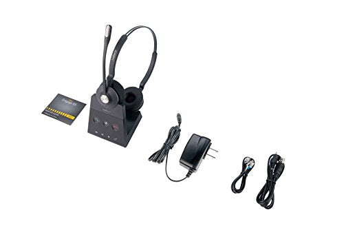 Cisco Compatible Jabra Engage 65 Wireless Headset Bundle with EHS Adapter | Cisco IP-Phones, Jabber, Spark, Finesse, CIPC, CUPC, CUCILync, PC/MAC, USB, Bluetooth (Stereo - EHS - Cloth)