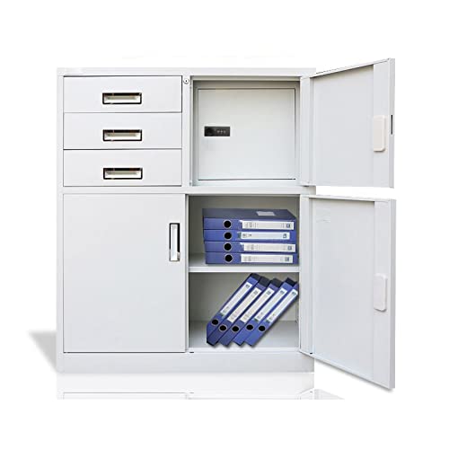 RHSH Metal Office File Cabinet with Locks - Three Drawers, Small Size - 0.9mm