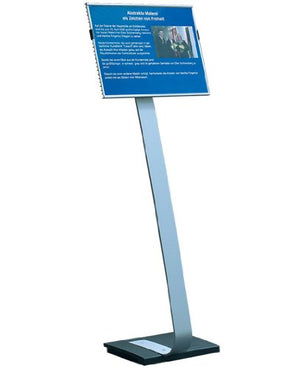 DURABLE Infobase Duo Aluminum Floor Sign Stand for 11-Inch x 17-Inch Inserts (481523)