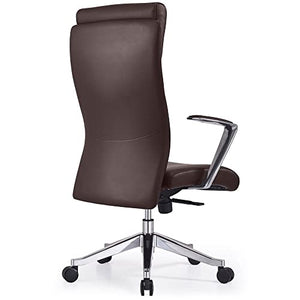 Zuri Furniture Draper Leather Executive Chair - Dark Brown