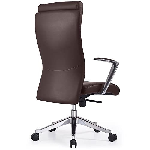 Zuri Furniture Draper Leather Executive Chair - Dark Brown