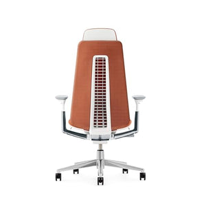 Haworth Fern Executive Office Chair with Ergonomic Innovations - Digital Knit Finish - Adjustable Headrest - Ember