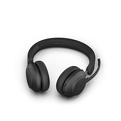 Global Teck Worldwide Jabra Evolve2 65 Wireless Bluetooth Headset Stereo UC - USB Blue Tooth Dongle, Black