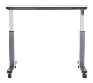 OSP Furniture PHAT2448G7 Pneumatic Height Adjustable Table, Grey Top with Titanium Base