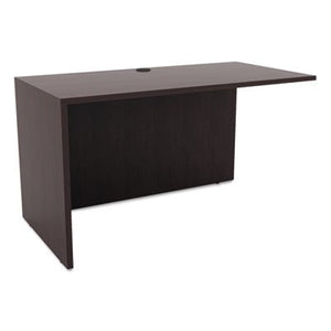 Alera Valencia Collection Full Office Desk Bundle Includes 1 Front Desk Table Shell 1 Pedestal Box File and 1 Desk Return (Espresso - Office Desk Bundle)