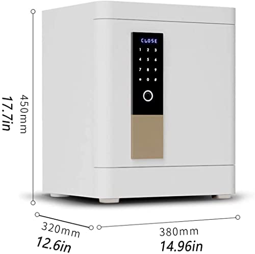 Jiaong Smart Alarm Safe,Digital Fingerprint Password Anti-Theft Safes Deposit Box,Bedside Cabinet Safes,Automatic Door Opening,Perfect for Home Office Hotel Business Jewelry Cash Use Storage