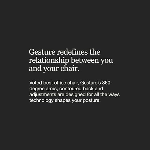 Steelcase Gesture Office Chair - Ergonomic Work Chair with Wheels - Comfortable & Intuitive-to-Adjust - Licorice Fabric, Dark Frame