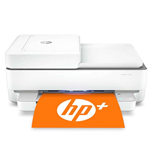 HP Envy 64 58e All-in-One Wireless Color Inkjet Printer, White - Print Copy Scan - 10 ppm, 4800 x 1200 dpi, Auto 2-Sided Printing, 35-Sheet ADF, Dual-Band WiFi, Instant Ink Ready, Cbmou Printer Cable