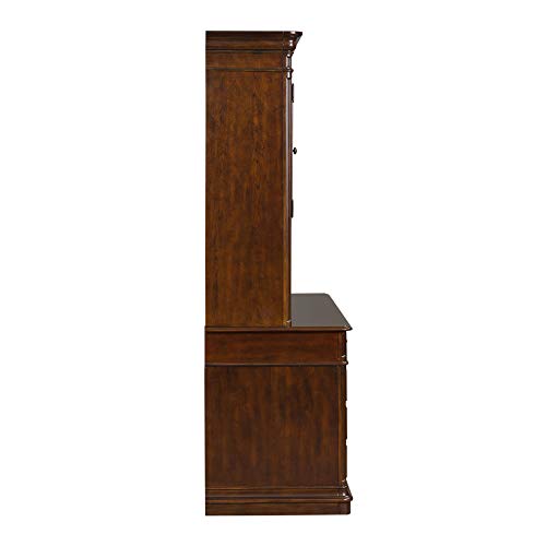 Liberty Furniture INDUSTRIES Brayton Manor Jr Executive Credenza Set, Dark Brown