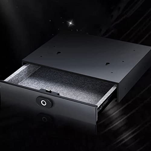ZBQLKM Ceiling Drawer Safe, Fingerprint Identification Drawer Safe, Small Office Home Deposit Box with Auto Popup & Low Battery Alarm, for Home Office