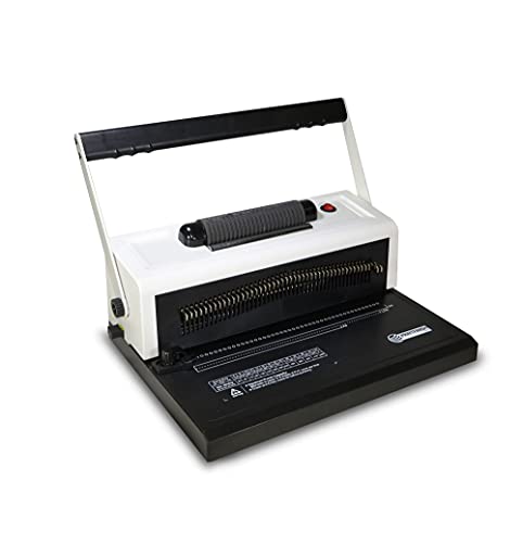 Upgraded S25A Coilbind Spiral Coil Binding Machine - with Electric Coil Inserter - Professionally Bind Presentations and Documents - Free Crimper Free Box of 100 Plastic coils - 4 to 1 Pitch
