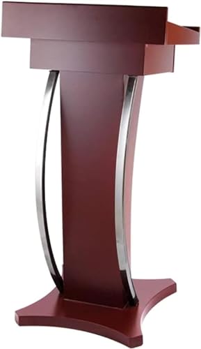 SMuCkS Wood Lectern Podium with Drawer - Red, 112x56x48cm