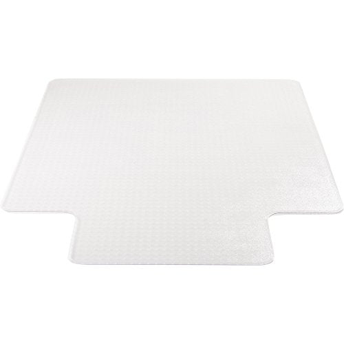 Lorell 46 by 60-Inch Wide Antistatic Chair Mat, 25 by 12-Inch Lip, Clear