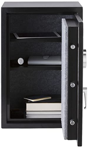 Amazon Basics Fire Resistant Security Safe with Programmable Electronic Keypad - 2.1 Cubic Feet, 16.93 x 25.98 x 13.8 inches