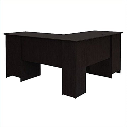 Scranton & Co 60" L Shaped Computer Desk in Espresso Oak