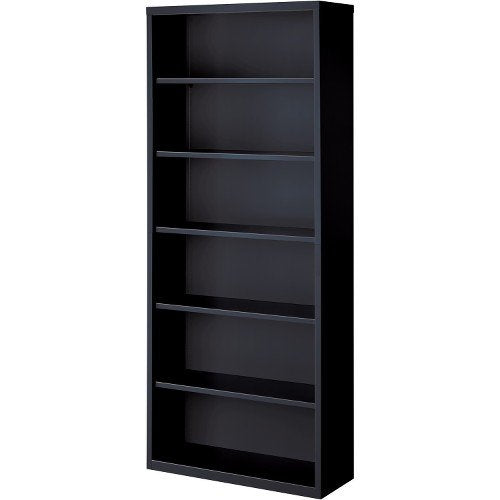 Lorell LLR41294 Fortress Series Steel Book Case, Black