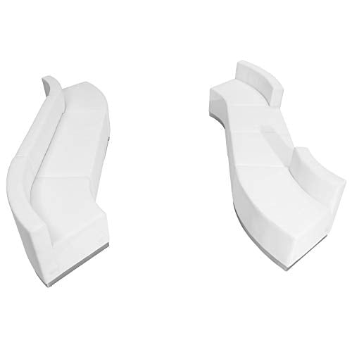 BizChair White LeatherSoft Reception Configuration, 7 Pieces