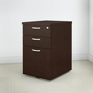 Bush Business Furniture Easy Office Mocha Cherry 3 Drawer Mobile Pedestal