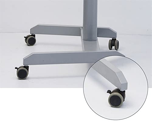 Mobile Standing Desk Laptop Stand Lectern Workstation with Wheels - Height Adjustable - Black