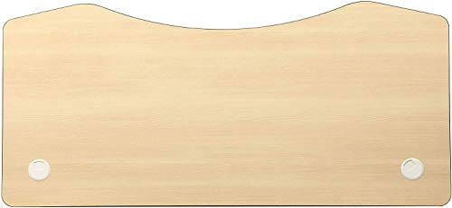 ApexDesk ET60-OAK Elite Series 60" W Electric Height Adjustable Standing Desk, 60" Light Oak Top, White Frame