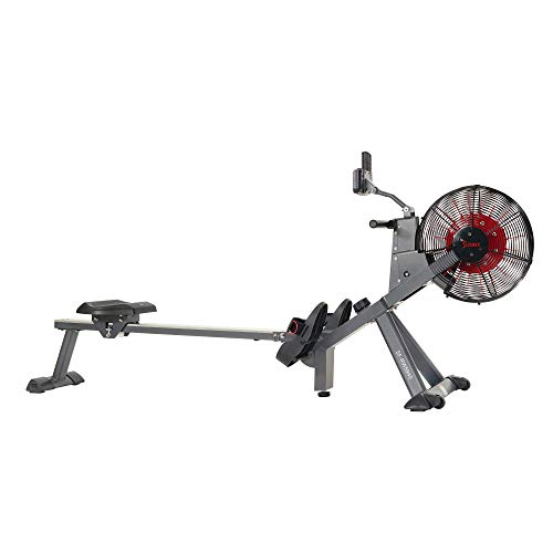 Sunny Health & Fitness Air Plus Magnetic Resistance Rowing Machine – SF-RW5940, Gray