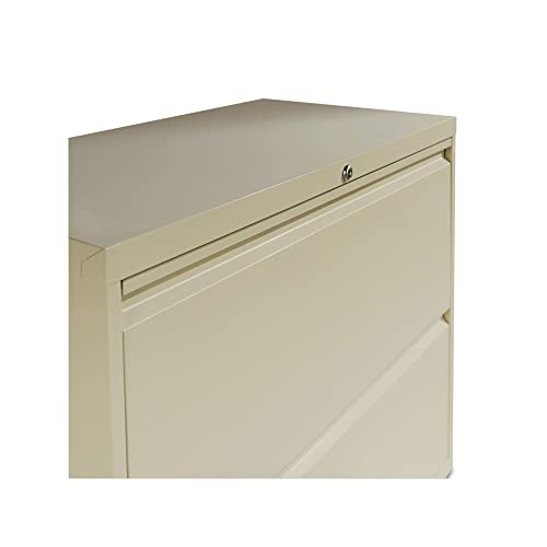 Alera Lateral File Cabinet, 4 Legal/Letter-Size Drawers, Putty, 36" x 18.63" x 52.5