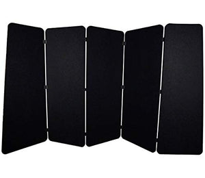VERSARE SoundSorb VersiPanel | Acoustic Room Divider | Lightweight Portable Partition | Folding Sound-Dampening Wall | 10' x 5' Black Panels