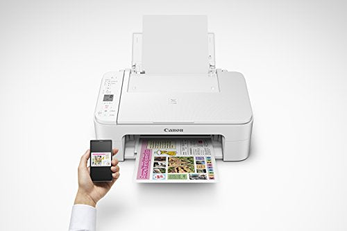 Canon TS3120 Wireless All-In-One Printer, White,21.8 x 17.2 x 8.4