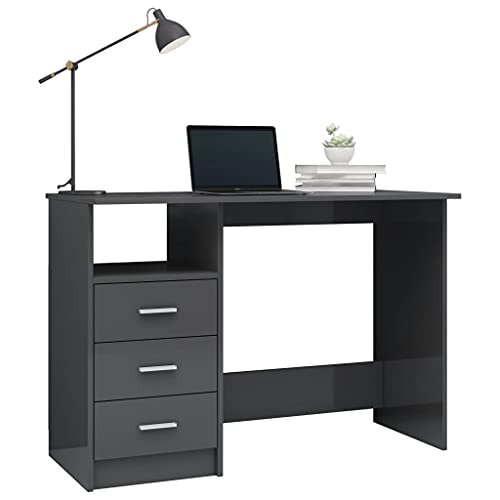 Writing Desk,Computer Desk with Storage Locker,Multipurpose Workstation,Simple Style Desk,Workstation Office Desk Writing Study Desk for Home Office,43.3"x19.7"x29.9" Chipboard