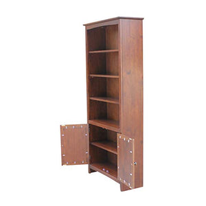 IC International Concepts Shaker Bookcase - 72" H, Espresso